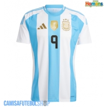 Camisa de time de futebol Argentina Julian Alvarez #9 Replicas 1º Equipamento Copa America 2024 Manga Curta